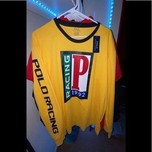 LARGE Mens Polo Ralph Lauren yellow long sleeve